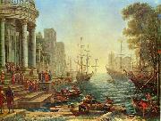 Claude Lorrain Seaport with the Embarkation of Saint Ursula oil painting picture wholesale